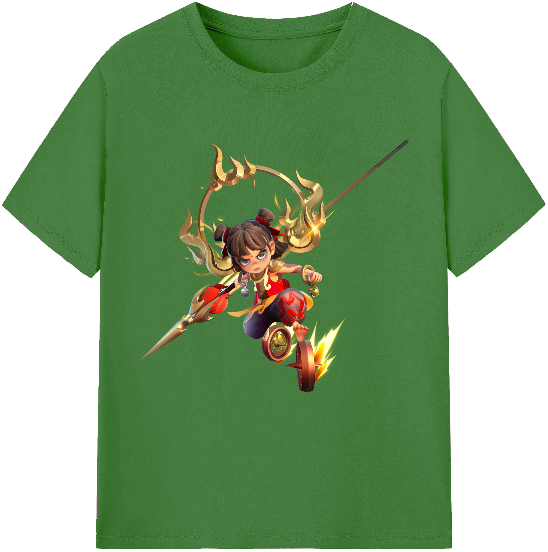 （画像用） Ne Zha 2 ナタ 魔童の大暴れ レディースカジュアルプリントTシャツ（綿100％）